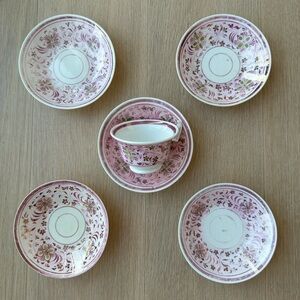 19th Century Pink Lustre English Soft Paste Porcelain Collection